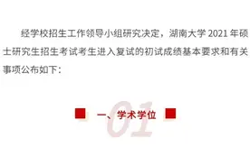 湖大硕士研究生复试线出炉，快来看你上岸了吗图片
