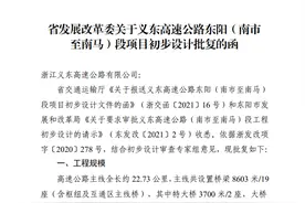 义东高速公路东阳（南市至南马）段初步设计获批图片
