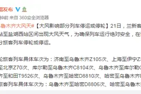 受大风影响，新疆部分列车停运或停轮图片