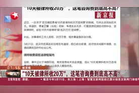 新京报：“10天被律所收20万”，这笔咨询费到底高不高？视频封面