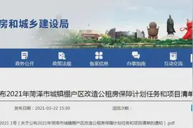 重磅！2021年菏泽各县区城镇棚户区改造清单公布！附项目名称、拟竣工时间...图片