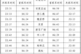 今起执行！石家庄地铁3号线各站首末班车时刻表来了→图片