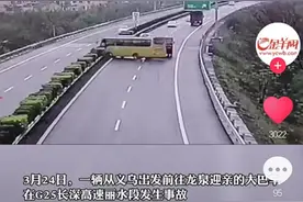 2分钟看6次手机，金华一大巴司机与乘客聊天致车辆失控，有乘客被甩飞图片