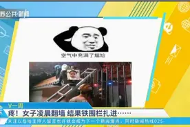 又疼又尴尬！女大学生凌晨翻墙回校，结果被铁围栏扎进屁股视频封面
