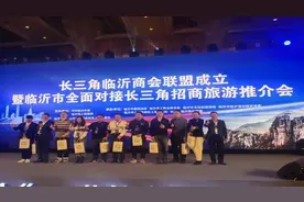 临沂平邑县参加长三角临沂商会联盟成立暨临沂市全面对接长三角招商旅游推介会图片