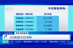 4只新股今日申购！申购代码收好→视频封面