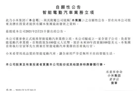 小米终于承认造车：100亿成立智能电动汽车公司，雷军挂帅图片