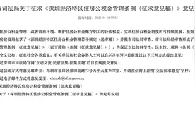下月截止！《深圳经济特区住房公积金管理条例》向社会征意见图片
