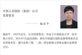 银保监会首席检查官杨丽平履新中国人寿，9人领导班子今年已“换血”3位图片