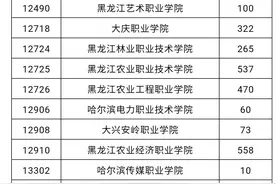 黑龙江省高职单招院校还有剩余计划图片