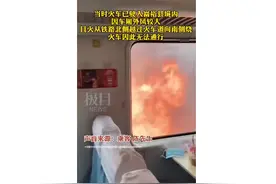 铁路两侧芦苇荡起火，黑龙江一列火车被逼停，车厢像烤箱图片