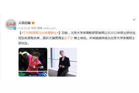 丁宁拟录取北大体育硕士图片