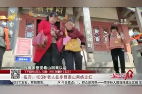身体棒棒的！拄拐杖扶石栏,临沂103岁老人徒步登泰山，已坚持50年视频封面