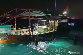 连夜出击，钦州渔政现场抓获电鱼船2艘图片