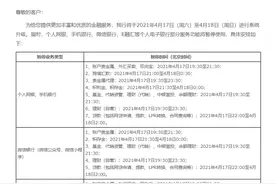 中国银行：因系统升级，个人网银等部分服务将于4月17日起暂停使用图片