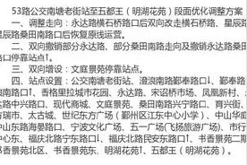 宁波公交集团53路优化调整通告图片