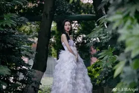王鸥白天鹅羽毛裙造型曝光 像绿野仙踪的小仙女图片