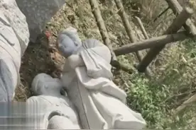 浙江一景区现女子给婆婆喂母乳雕塑，当地宣传部门：已拆除图片