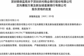 近十年来首起！新加坡最大银行定增入股深圳农商行获批，星展银行持股13%将成第一大股东图片
