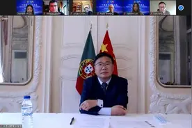 驻葡萄牙大使赵本堂出席河北省资本研究会与葡中中小企业商会战略合作协议签约仪式并致辞图片