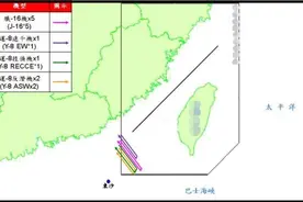 9架解放军军机进入台湾西南空域图片