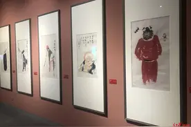 来看又憨又乖的水墨“胖哒”！吕林百年艺术展今日在川博开幕图片