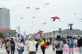 章鱼上天了！烟台首届滨海风筝节开幕图片