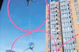 多户人家阳台玻璃被钢珠打出孔图片