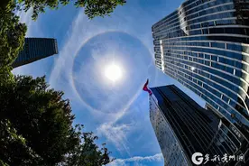 「实拍」贵阳惊现日晕奇观图片