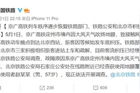 京广高铁故障，中国铁路连夜通报图片