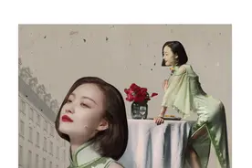 只有她能证明：旗袍配美人，短发也可以图片