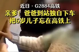 亲爹！爸爸到站下车把6岁娃忘高铁上，网友：这父亲心太大图片