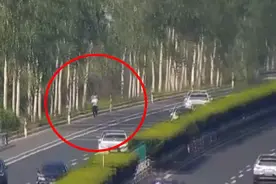 108秒｜威青高速惊现“跑男” 狂奔7公里只是为了锻炼身体出出汗视频封面