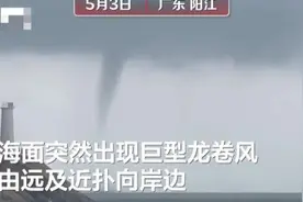 广东阳江海面出现巨型龙卷风，扑岸而来游客惊呼逃散图片