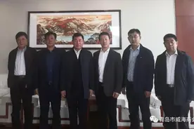 「青岛市威海商会」青岛市威海商会领导走访青岛博宁福田通道设备公司图片