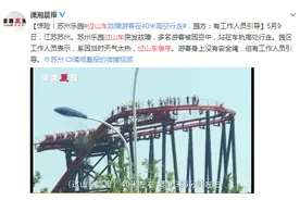 苏州一游乐园过山车故障游客在40米高空行走 园方：有工作人员引导图片
