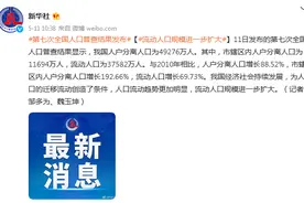 第七次全国人口普查结果发布：流动人口规模进一步扩大图片