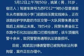 开车顶撞民警十余米！通报来了图片