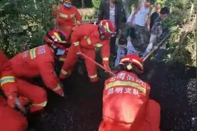 富民被沥青掩埋男子不治身亡，事故谁担责？图片