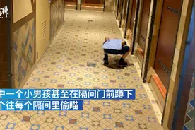 男童在景区女厕隔间外偷瞄，爆料者：孩子父亲也在景区……图片