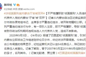 不严格履职致“纸面服刑”人员违规当选人大代表并入党的内蒙古“厅官”被“双开”图片