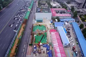 济南地铁4号线施工现场最新面貌图片