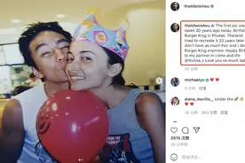 吴彦祖复刻20年前贴面照为Lisa S庆生 自侃：我头发已不多图片