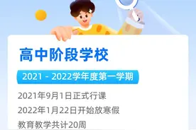 2021年——2022成都市学校学年校历出炉 2022年1月8日开始放寒假图片