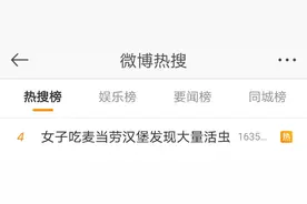 汉堡吃出活虫？！麦当劳回应图片