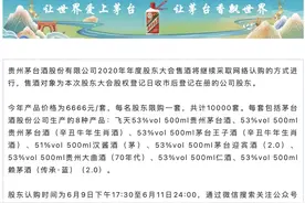 贵州茅台股东大会售酒安排：“八件套”售价6666元，限量万套图片