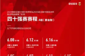 8日对阵菲律宾！国足40强赛剩余三场均在北京时间凌晨开球图片