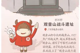 越秀公园内有一处纪念碑，广州起义军曾血战观音山图片