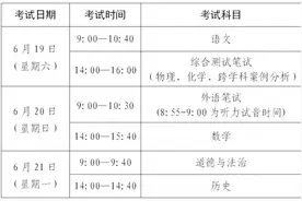 6月19日-21日上海中考举行，考试提醒和考场规则请查收图片