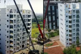 远大集团预制装配技术让一栋10层高楼在一天内建成图片